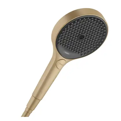 Лейка для душа Hansgrohe Rainfinity (цвет - матовая бронза/чёрный), 3 вида струи (26864140) фото 1 Aquada.com.ua