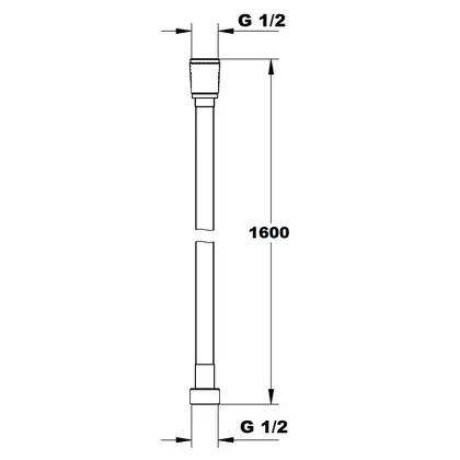 Шланг для душа Hansgrohe Isiflex 160 см (цвет - чёрный) (28276610) фото 3 Aquada.com.ua