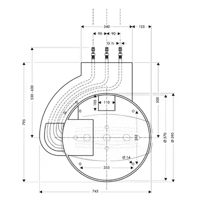 Скрытая часть для душевой системы Hansgrohe Raindance Rainmaker (28412180) фото 2 Aquada.com.ua