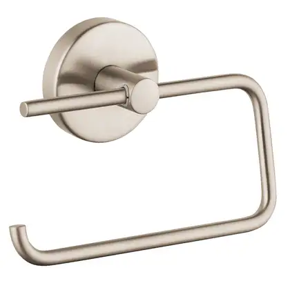 Бумагодержатель без крышки Hansgrohe Logis (цвет - шлифованный никель) (40526820) фото 1 Aquada.com.ua