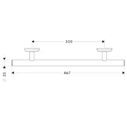 Поручень для ванны Hansgrohe Logis Classic (416130001) фото 2 Aquada.com.ua