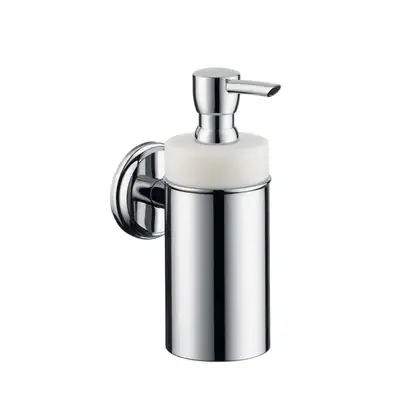 Дозатор жидкого мыла Hansgrohe Logis Classic (цвет - хром, керамика белая), емкость 125 мл (41614000) фото 1 Aquada.com.ua