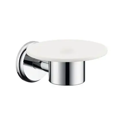 Мыльница Hansgrohe Logis Classic (цвет - хром, керамика белая) (41615000) фото 1 Aquada.com.ua Мыльница Hansgrohe Logis Classic (цвет - хром, керамика белая) (41615000) фото 1 Aquada.com.ua