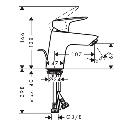 Набор смесителей для душа 3-в-1 Hansgrohe Logis/Crometta (цвет - хром) (70072019) фото 8 Aquada.com.ua