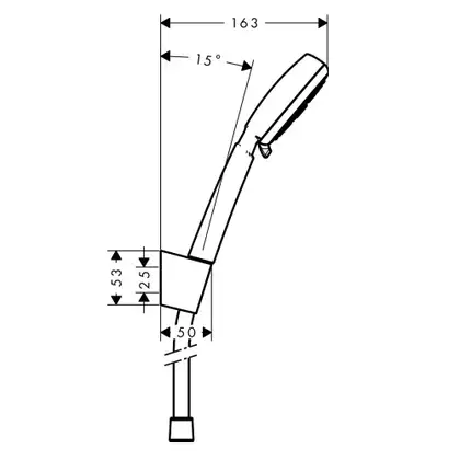 Набор смесителей для ванны 3-в-1 Hansgrohe Novus 100 (цвет - хром) (710342663) фото 4 Aquada.com.ua