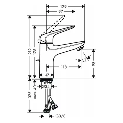 Набор смесителей для ванны 3-в-1 Hansgrohe Novus 100 (цвет - хром) (710342773) фото 2 Aquada.com.ua