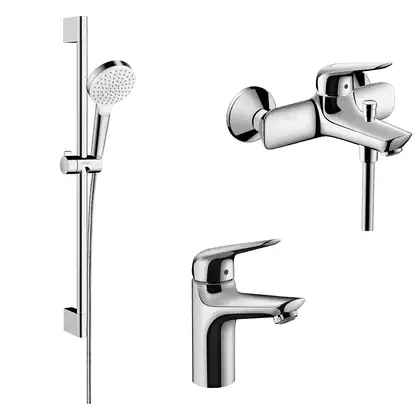 Набор смесителей для ванны 3-в-1 Hansgrohe Novus/Crometta (цвет - хром) (71040111) фото 1 Aquada.com.ua