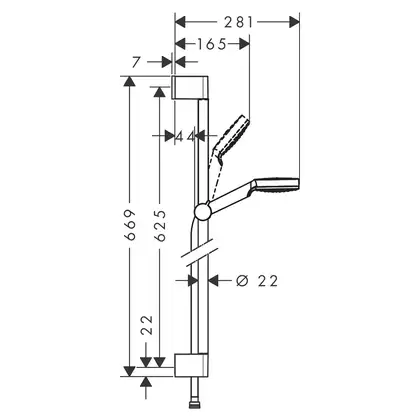 Набор смесителей для ванны 3-в-1 Hansgrohe Novus/Crometta (цвет - хром) (71040111) фото 8 Aquada.com.ua