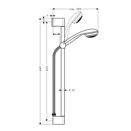 Набор смесителей для ванны 3-в-1 Hansgrohe Novus/Crometta (цвет - хром) (71040112) фото 7 Aquada.com.ua
