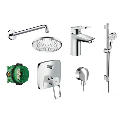 Набор смесителей для душа 7-в-1 Hansgrohe Logis (цвет - хром) (71264111) фото 1 Aquada.com.ua