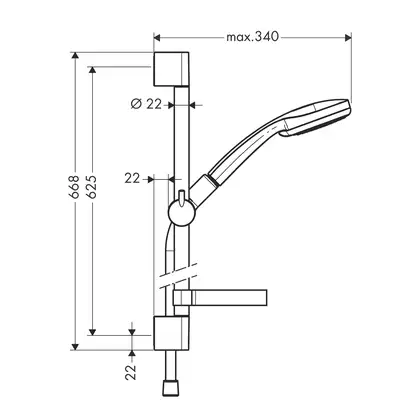 Набор смесителей для ванны 3-в1 Hansgrohe Logis (цвет хром) (71400111) фото 6 Aquada.com.ua