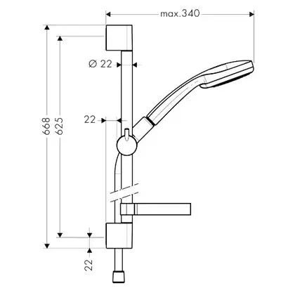 Набор смесителей для душа 3-в-1 Hansgrohe Talis E (цвет - хром) (71762773) фото 4 Aquada.com.ua