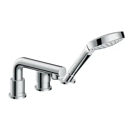 Смеситель на борт ванны Hansgrohe Talis S (цвет - хром), с душевым гарнитуром (72417000) фото 1 Aquada.com.ua