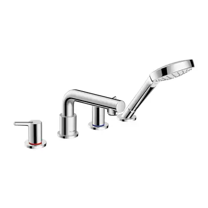 Смеситель на борт ванны Hansgrohe Talis S (цвет - хром), с душевым гарнитуром (72418000) фото 1 Aquada.com.ua