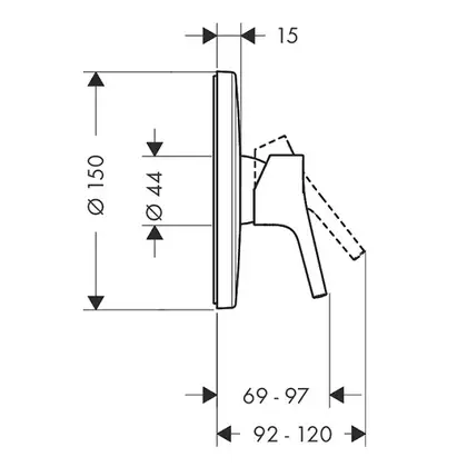 Смеситель для душа Hansgrohe Talis S (цвет - хром) (72605000) фото 2 Aquada.com.ua