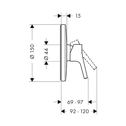 Смеситель для душа Hansgrohe Talis S (цвет - хром) (72606000) фото 2 Aquada.com.ua