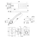 Душевая система скрытого монтажа Paffoni Collections Shower 520х160 мм (DS3jet4hole) фото 2 Aquada.com.ua