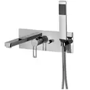 Смеситель для ванны Paffoni Ringo (цвет - хром), с душевым гарнитуром (RIN001CR) фото 1 Aquada.com.ua