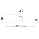 Верхний душ 200 х 200 мм Paffoni Ringo (цвет - чёрный матовый) (ZSOF075NO) фото 2 Aquada.com.ua