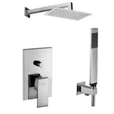 Душевая система Paffoni Shower скрытого монтажа со смесителем с верхним душем 340х220мм (цвет - хром) (KITLES091CR)