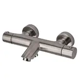 Смеситель для ванны с термостатом Paffoni Light (цвет - сталь) (LIQ022ST)