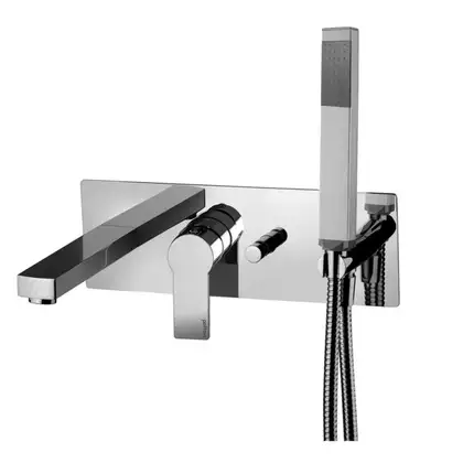 Смеситель для ванны Paffoni Tango (цвет - хром), с душевым гарнитуром (TA001CR) фото 1 Aquada.com.ua