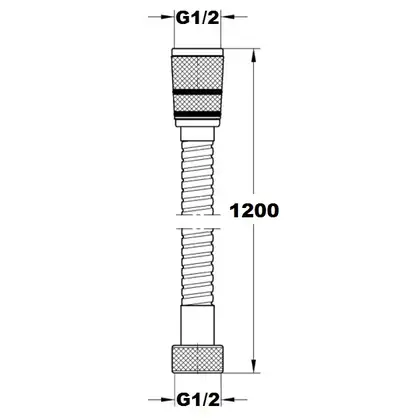 Шланг для душа Paffoni 120 см (цвет - хром) (ZFLO004CR) фото 2 Aquada.com.ua