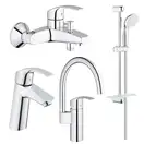 GROHE Набiр змiшувачiв EUROSMART 4 в 1, для ванни та кухні  (123248mk) (123248MK) фото 13 Aquada.com.ua