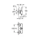 Смеситель для душа, однорычажный. Цв белый Grohe Eurodisc Joy 23430LS0 (23430LS0) фото 10 Aquada.com.ua