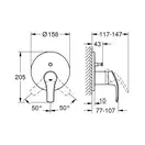 GROHE Смеситель для ванны однорычажный с переключателем на 2 положения Eurosmart (24043002) фото 8 Aquada.com.ua
