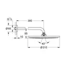 GROHE Набір з кронштейном 380 мм верхнього душу Rainshower Cosmopolitan 310  (26056000) фото 6 Aquada.com.ua