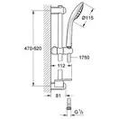 GROHE Душовий набір, 1 режим струменю Euphoria 110 Mono  (27266001) фото 6 Aquada.com.ua