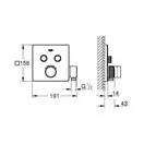 Термостат для ванны на 2 выхода Grohe Grohtherm SmartControl (цвет - хром), со встроенным держателем для ручного душа (29125000) фото 16 Aquada.com.ua