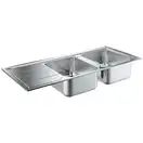 GROHE Мийка для кухні 1160 x 500 мм з ексцентриком, 2 чаши, матова (31588SD0) (31588SD0) фото 5 Aquada.com.ua