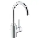 Смеситель для раковины, с поворотным изливом Grohe Eurosmart Cosmopolitan (цвет - хром), с донным клапаном (32830001) фото 7 Aquada.com.ua