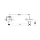 GROHE Тримач для рушника 600 мм Essentials  (40366001) фото 10 Aquada.com.ua