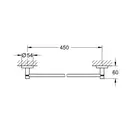GROHE Тримач для банного рушника 500 мм Essentials (40688001) фото 6 Aquada.com.ua