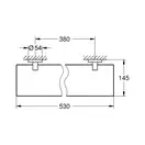 GROHE Полочка стеклянная Essentials , 530мм (40799001) фото 9 Aquada.com.ua