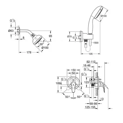 GROHE Душова система прихованого монтажу Euroeco New (26000005) фото 6 Aquada.com.ua