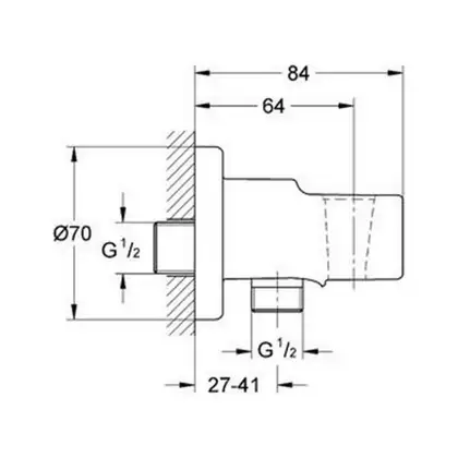 GROHE Підключення душового шлангу Relexa  (28628000) фото 8 Aquada.com.ua
