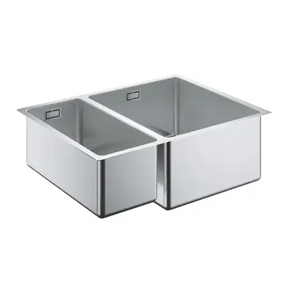 GROHE Мийка для кухні 585 x 440 мм, 1,5 чаши, матова, під стільницю, права (31576SD0) (31576SD0) фото 5 Aquada.com.ua