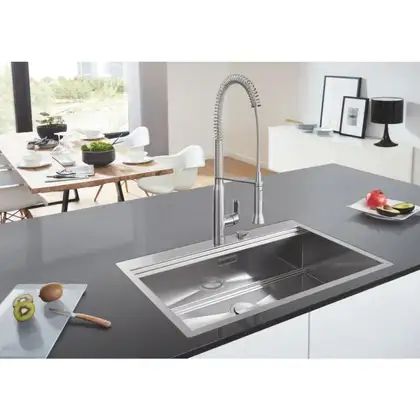 GROHE Мийка для кухні 1160 x 520 мм, 1 чаша, матова, в рівень зі стільницею (31581SD0) (31581SD0) фото 40 Aquada.com.ua GROHE Мийка для кухні 1160 x 520 мм, 1 чаша, матова, в рівень зі стільницею (31581SD0) (31581SD0) фото 40 Aquada.com.ua
