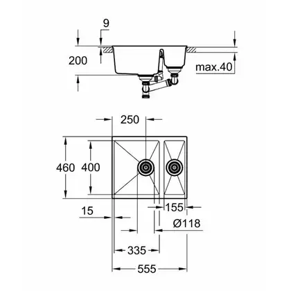 GROHE Мойка кварцевая Sink K500 (31648AP0) (31648AP0) фото 12 Aquada.com.ua