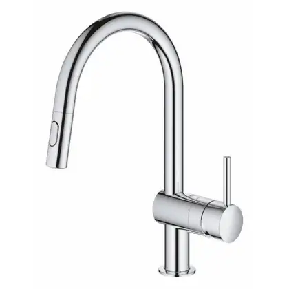 Смеситель для кухни с выдвижным изливом Grohe Minta (цвет - хром) (32321002) фото 13 Aquada.com.ua