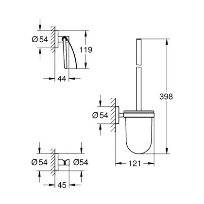 GROHE Набір аксесуарів GROHE Essentials 3 в 1 (40407001) фото 21 Aquada.com.ua