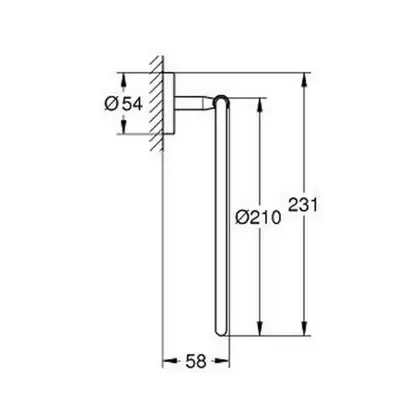 GROHE Кільце для рушника BauCosmopolitan  (40460001) фото 7 Aquada.com.ua