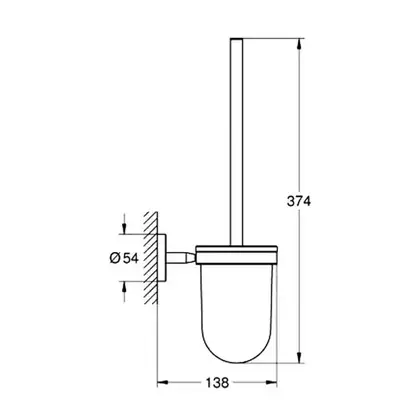 GROHE Туалетна щітка BauCosmopolitan (40463001) фото 10 Aquada.com.ua GROHE Туалетна щітка BauCosmopolitan (40463001) фото 10 Aquada.com.ua
