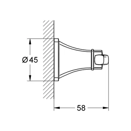 Крючок Grohe Grandera 40631000 фото 4 Aquada.com.ua
