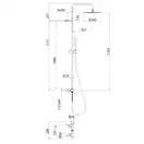 Душевая система с термостатом Bossini Cosmo (цвет - чёрный матовый) (L10092 073) фото 3 Aquada.com.ua