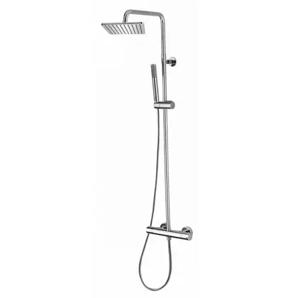 Душевая система с термостатом Bossini Cosmo Squaro (цвет - хром) (L10103) фото 1 Aquada.com.ua